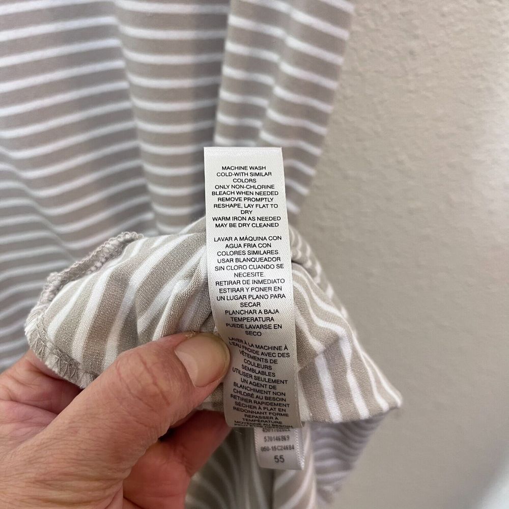 Chicos Womens Dress Size 2 Multicolor Striped V-Neck Sleeveless Pullover Casual - Picture 7 of 8